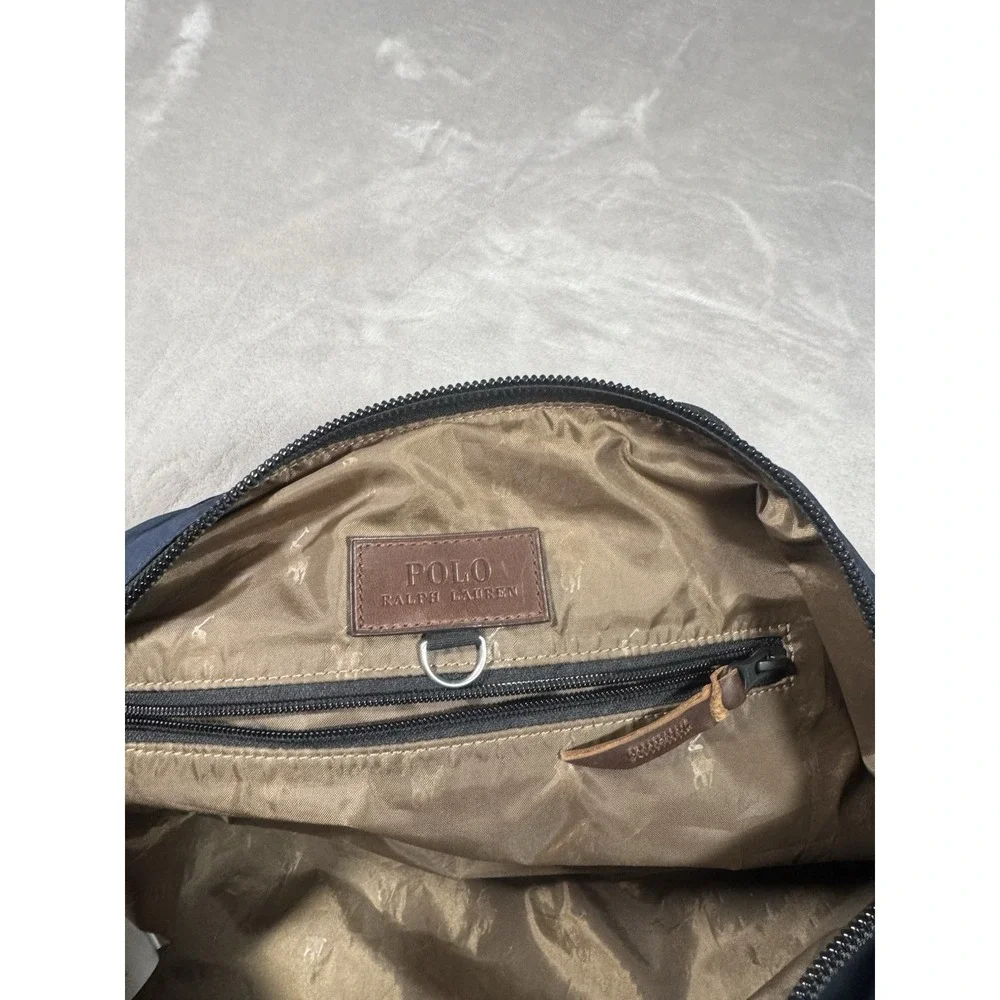Polo Ralph Lauren Duffle Bag Navy Blue Nylon Weekender Summer Vacation Rare